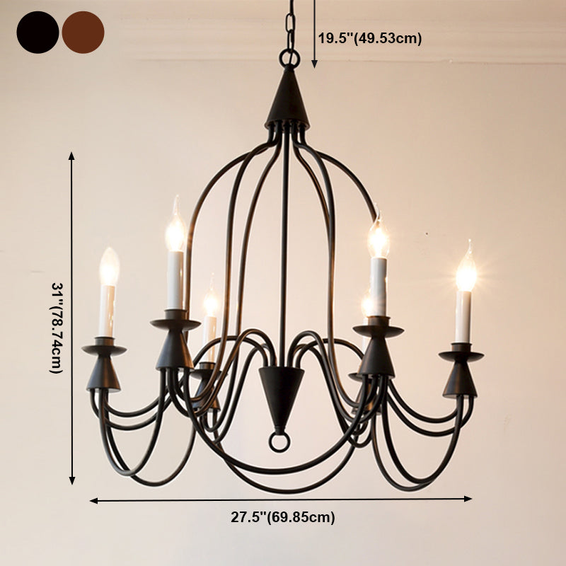 American Classic Style Hanging Chandelier Light Metal Ceiling Chandelier