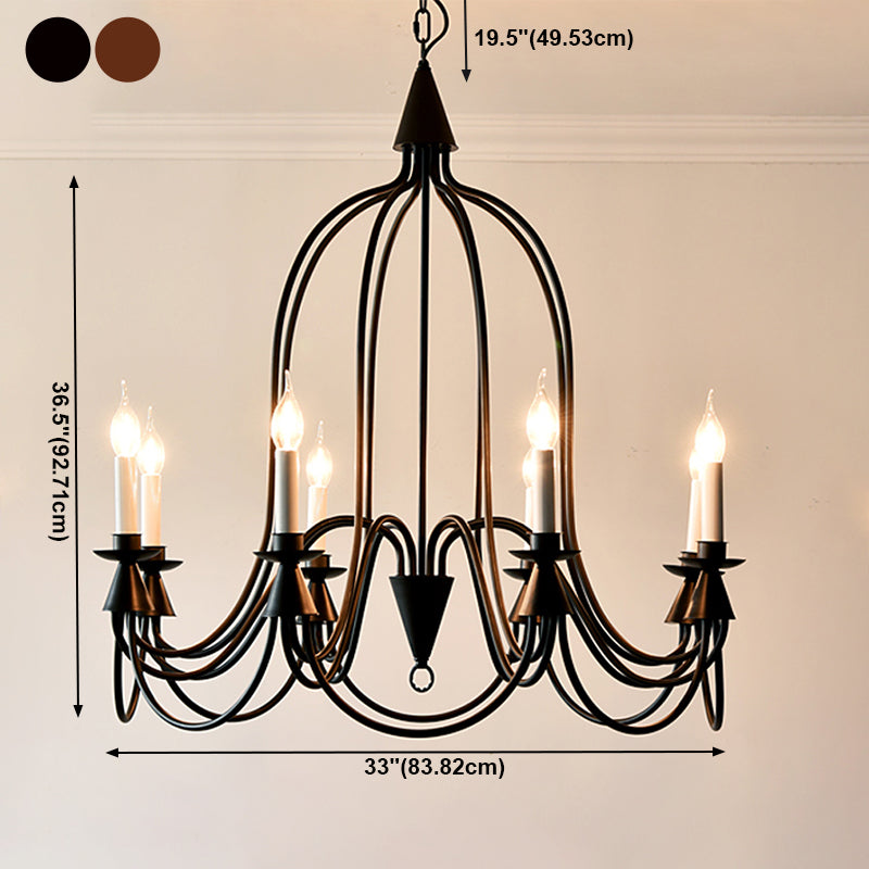 American Classic Style Hanging Chandelier Light Metal Ceiling Chandelier