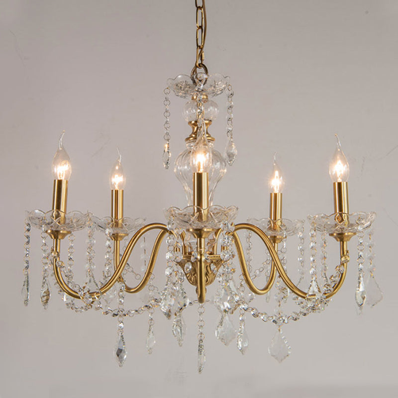 American Style Vertical Hanging Chandelier Light Crystal Chandelier Light Fixtures