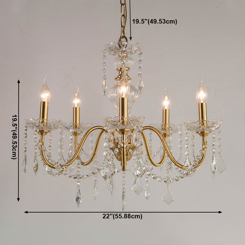 American Style Vertical Hanging Chandelier Light Crystal Chandelier Light Fixtures