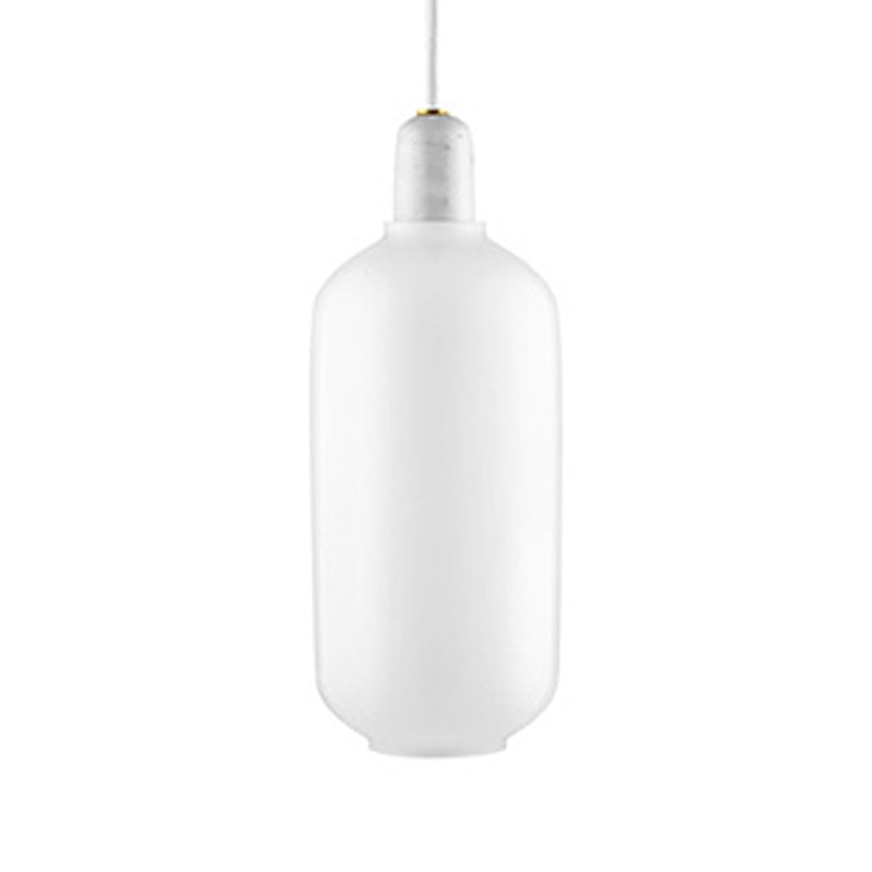 Moderner künstlerischer Stil Single Hanging Lampe Marmor Geometrische Anhänger Licht mit Glasschatten