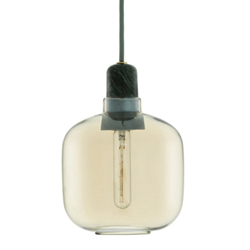 Moderner künstlerischer Stil Single Hanging Lampe Marmor Geometrische Anhänger Licht mit Glasschatten