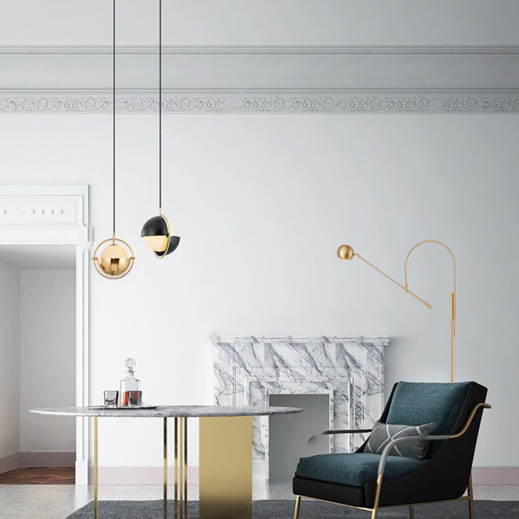 Moderne luxuriöse geometrische Hanglampe -Elektroplate Metallanhänger Licht für Esszimmer