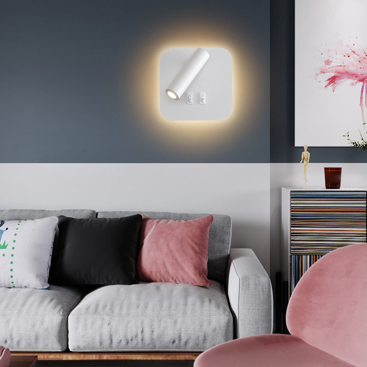 Eigentijdse metalen wand sconce led wand gemonteerd licht voor studieruimte bed