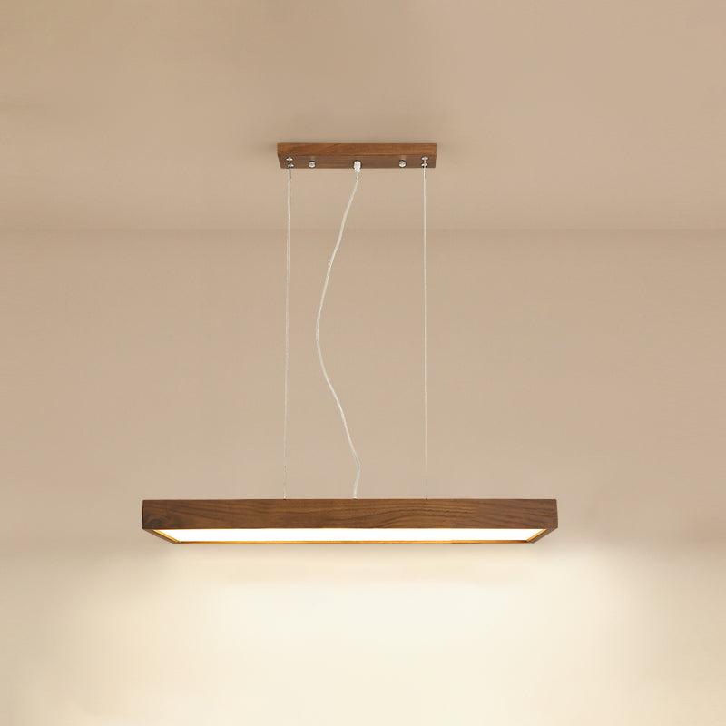 Rechthoek kroonluchter verlichtingsarmaturen eigentijds hout 1 lichte eiland kroonluchter