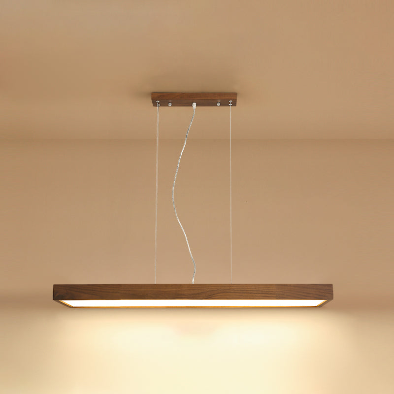 Rechthoek kroonluchter verlichtingsarmaturen eigentijds hout 1 lichte eiland kroonluchter