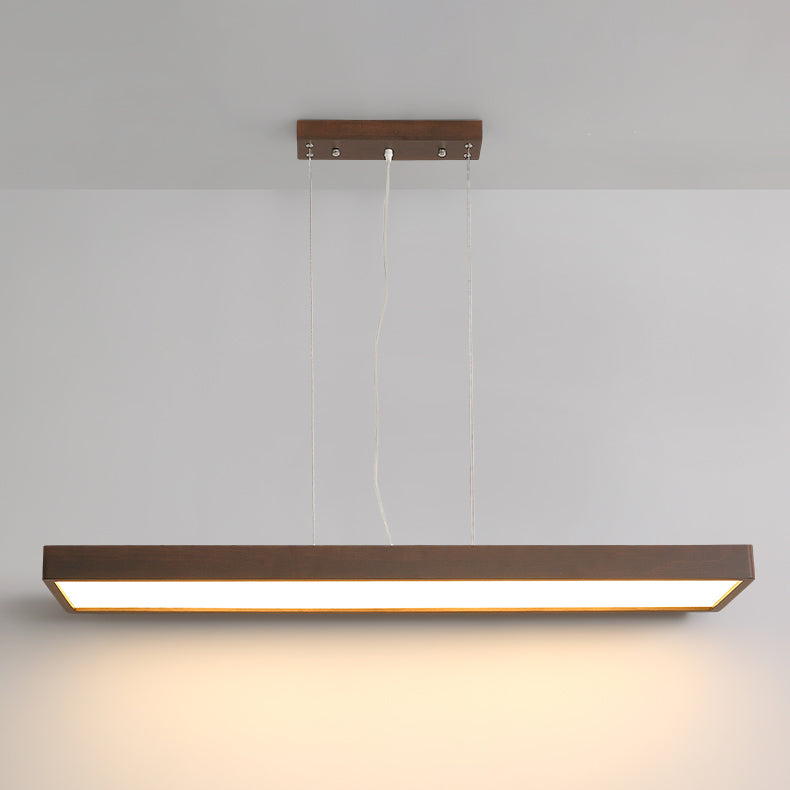 Rechthoek kroonluchter verlichtingsarmaturen eigentijds hout 1 lichte eiland kroonluchter