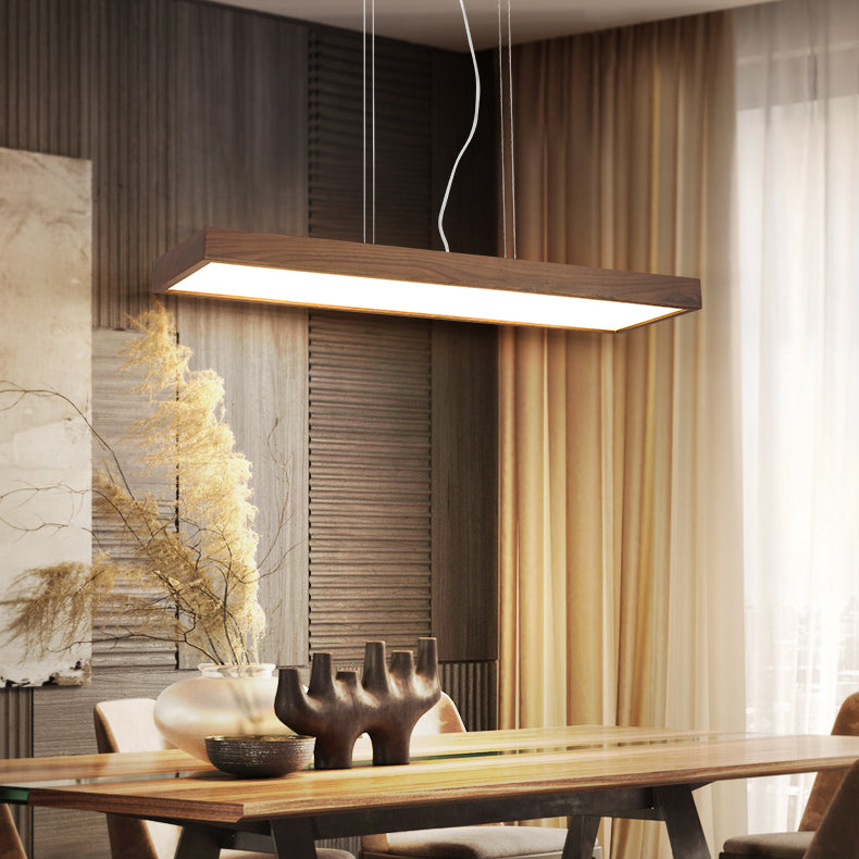 Rectangle Chandelier Lighting Fixtures Contemporary Wood 1 Light Island Chandelier