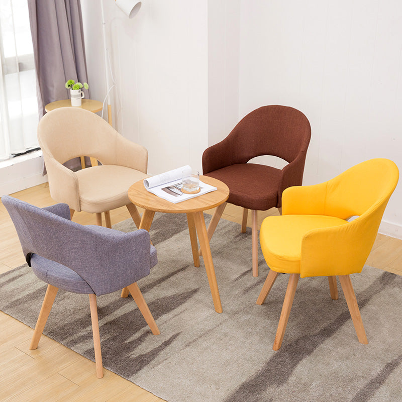 Chaises de salle à manger en bois modernes, fauteuils latéraux à dossier ouvert pour la cuisine