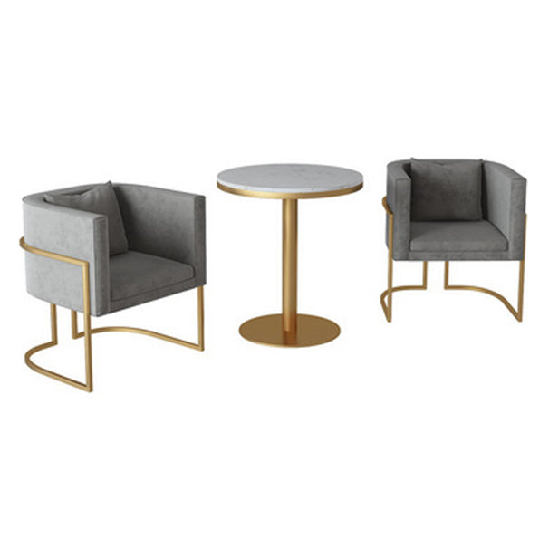 Sillas de comedor tapizadas de estilo contemporáneo, sillas con respaldo sólido para el hogar