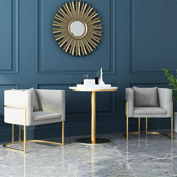 Sillas de comedor tapizadas de estilo contemporáneo, sillas con respaldo sólido para el hogar