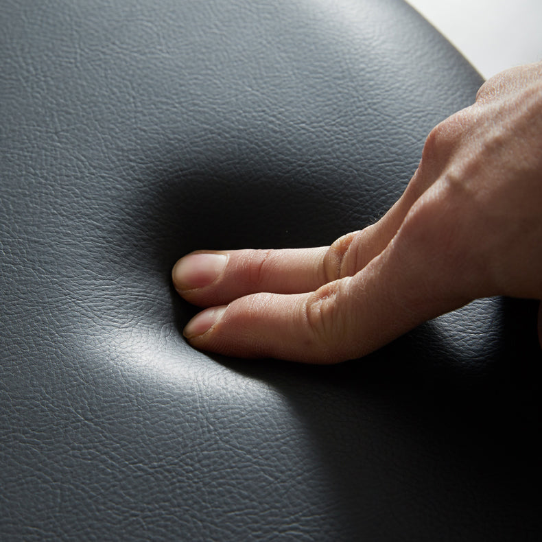 Industriële stijl PU lederen eetkamerstoelen Open achterste zijkoelen voor thuis