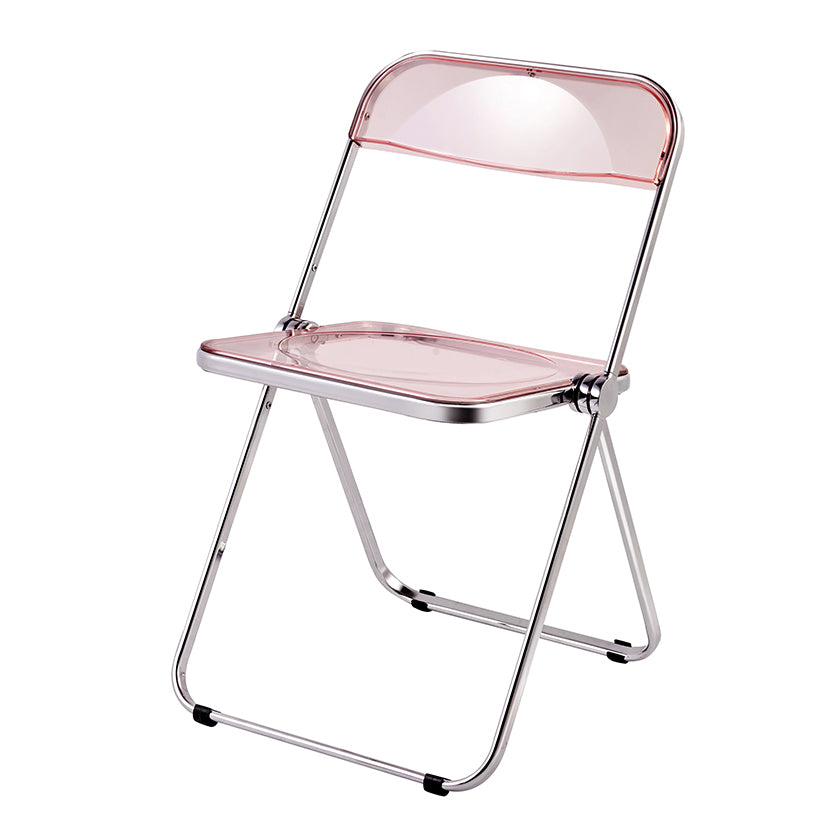 Chaise latérale pliante sans bras de style contemporain, chaise d'appoint simple à dossier ouvert