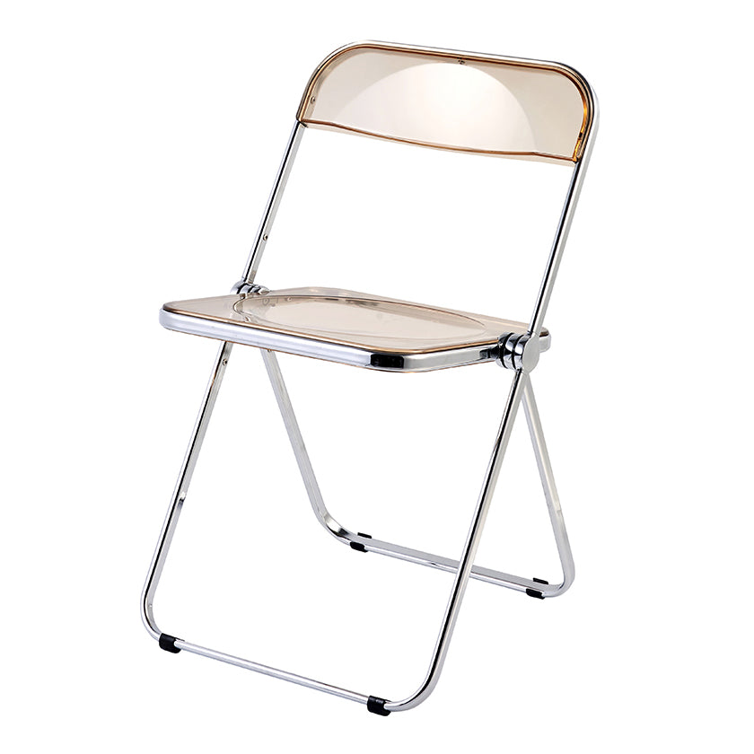 Chaise latérale pliante sans bras de style contemporain, chaise d'appoint simple à dossier ouvert