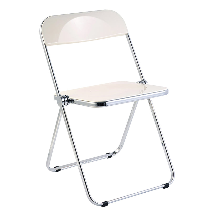 Chaise latérale pliante sans bras de style contemporain, chaise d'appoint simple à dossier ouvert