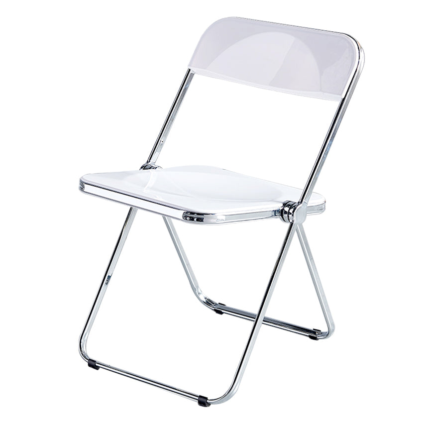 Chaise latérale pliante sans bras de style contemporain, chaise d'appoint simple à dossier ouvert