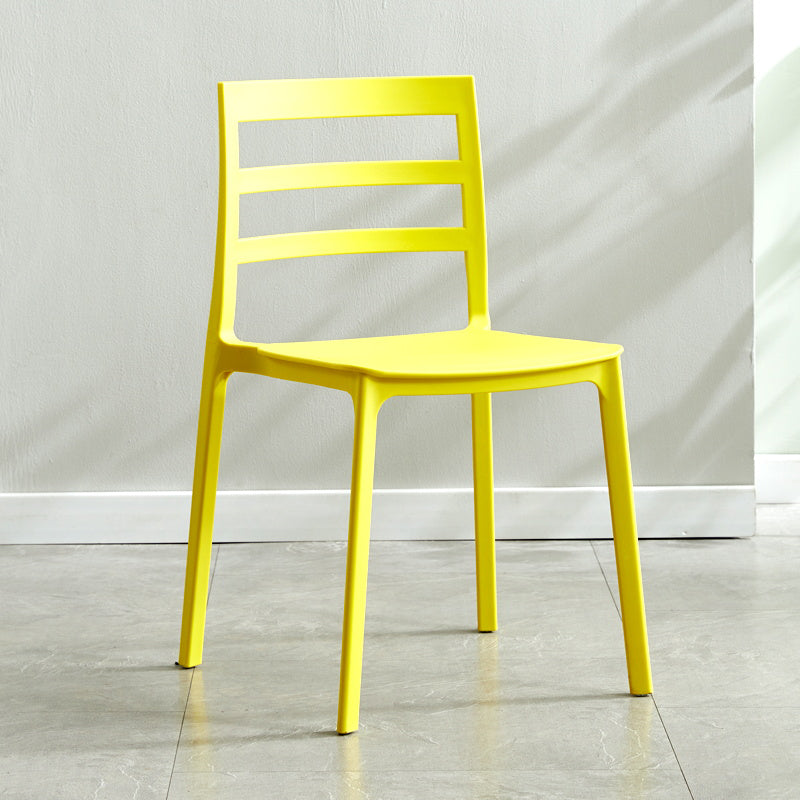 Chaises de salle à manger à dossier en échelle de Style minimaliste, chaises de salle à manger en plastique sans bras pour la maison