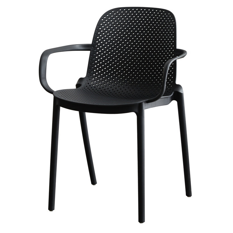 Sillones de comedor de plástico de estilo moderno con respaldo sólido que cena la silla lateral