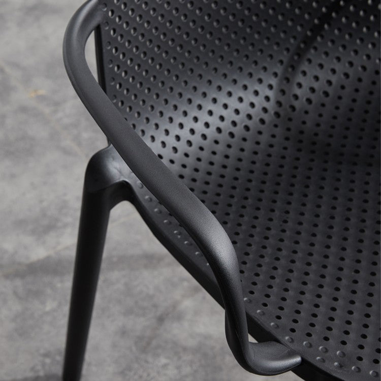 Sillones de comedor de plástico de estilo moderno con respaldo sólido que cena la silla lateral
