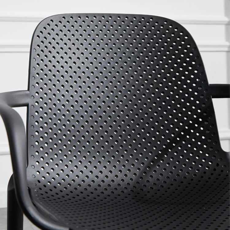 Sillones de comedor de plástico de estilo moderno con respaldo sólido que cena la silla lateral