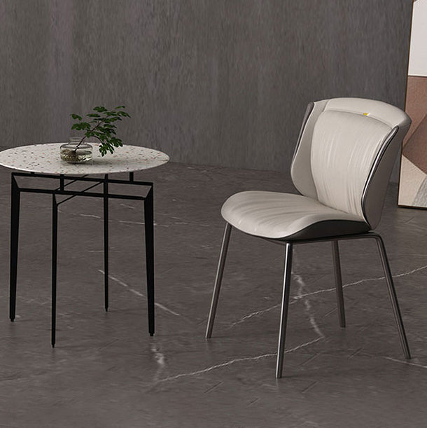 Silla auxiliar para el hogar, silla de metal tapizada con respaldo lateral para comedor (juego de 2)