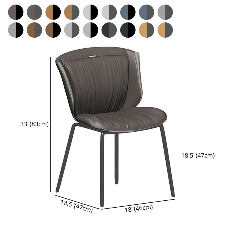 Silla auxiliar para el hogar, silla de metal tapizada con respaldo lateral para comedor (juego de 2)
