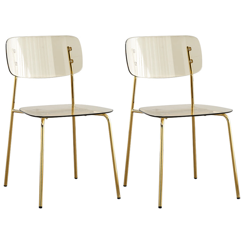 Sillas sin brazos de plástico de estilo industrial, respaldo abierto, silla lateral para el hogar