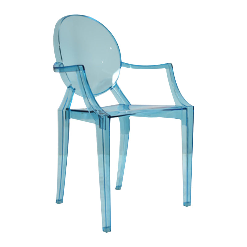 Chaises latérales de salle à manger à dos ouvert de style minimaliste, fauteuils de salle à manger en plastique