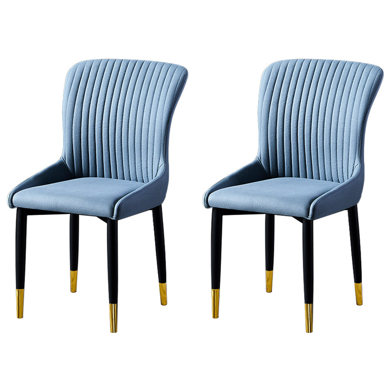 Sillas de comedor de tela de lino de estilo escandinavo, sillas sin brazos con respaldo sólido para el hogar