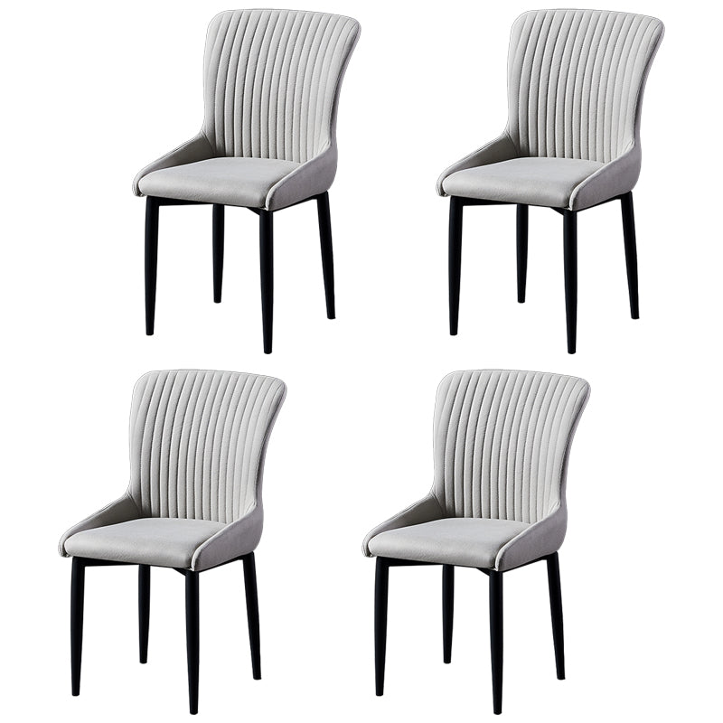Sillas de comedor de tela de lino de estilo escandinavo, sillas sin brazos con respaldo sólido para el hogar