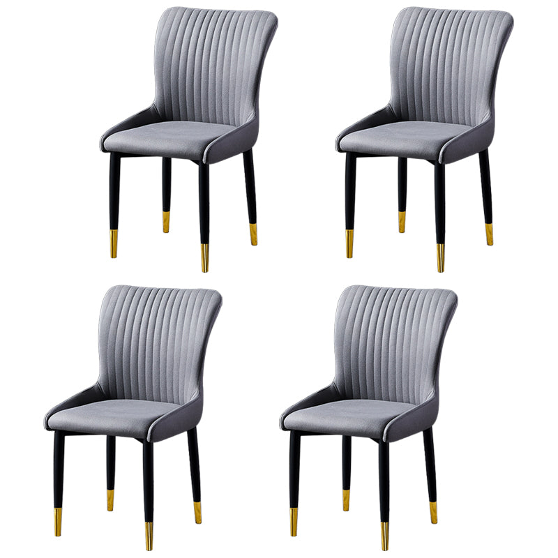 Sillas de comedor de tela de lino de estilo escandinavo, sillas sin brazos con respaldo sólido para el hogar