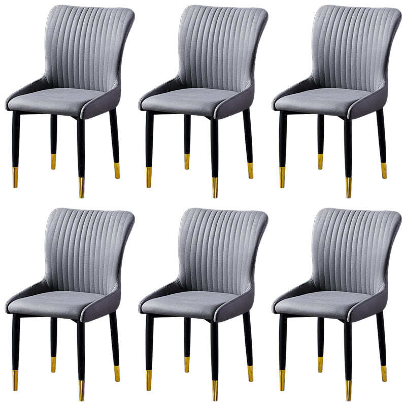 Sillas de comedor de tela de lino de estilo escandinavo, sillas sin brazos con respaldo sólido para el hogar