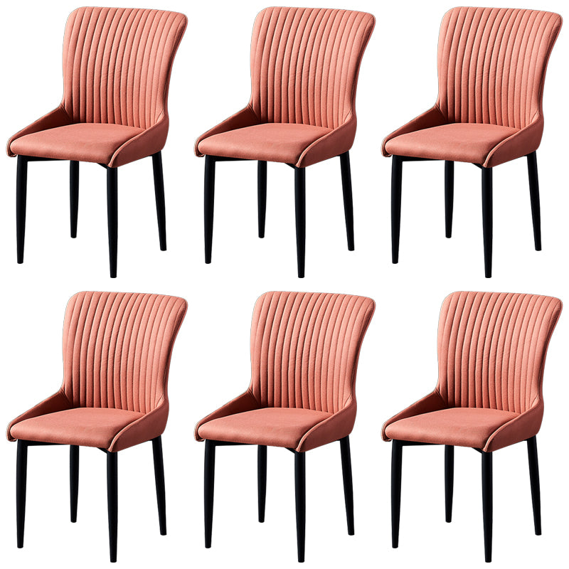 Sillas de comedor de tela de lino de estilo escandinavo, sillas sin brazos con respaldo sólido para el hogar