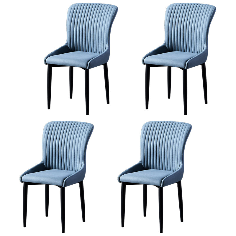 Sillas de comedor de tela de lino de estilo escandinavo, sillas sin brazos con respaldo sólido para el hogar