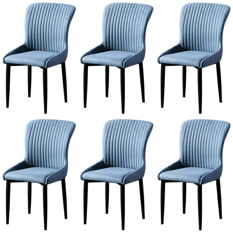 Sillas de comedor de tela de lino de estilo escandinavo, sillas sin brazos con respaldo sólido para el hogar