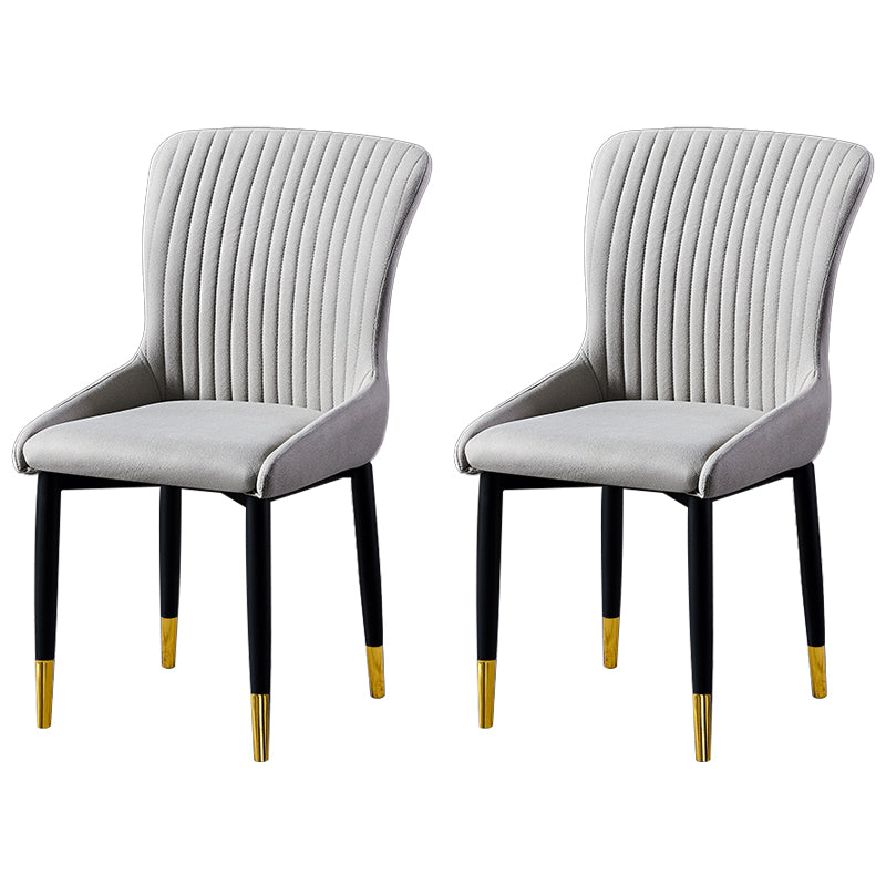 Sillas de comedor de tela de lino de estilo escandinavo, sillas sin brazos con respaldo sólido para el hogar