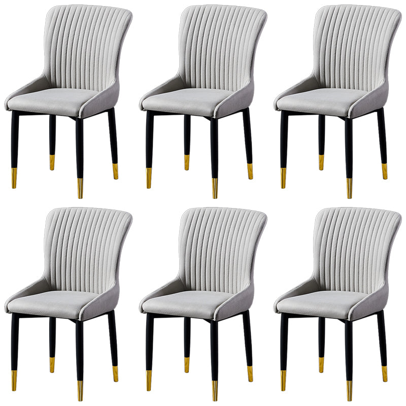 Sillas de comedor de tela de lino de estilo escandinavo, sillas sin brazos con respaldo sólido para el hogar