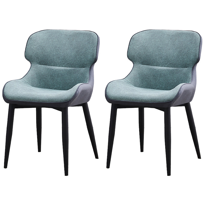 Sillas tapizadas de cuero de estilo nórdico, sillones Wingback Parsons