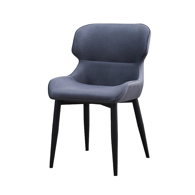 Sillas tapizadas de cuero de estilo nórdico, sillones Wingback Parsons
