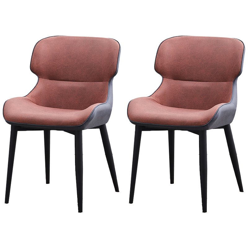 Sillas tapizadas de cuero de estilo nórdico, sillones Wingback Parsons