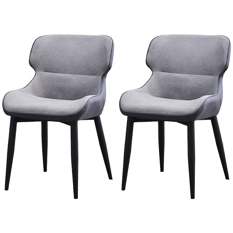 Sillas tapizadas de cuero de estilo nórdico, sillones Wingback Parsons