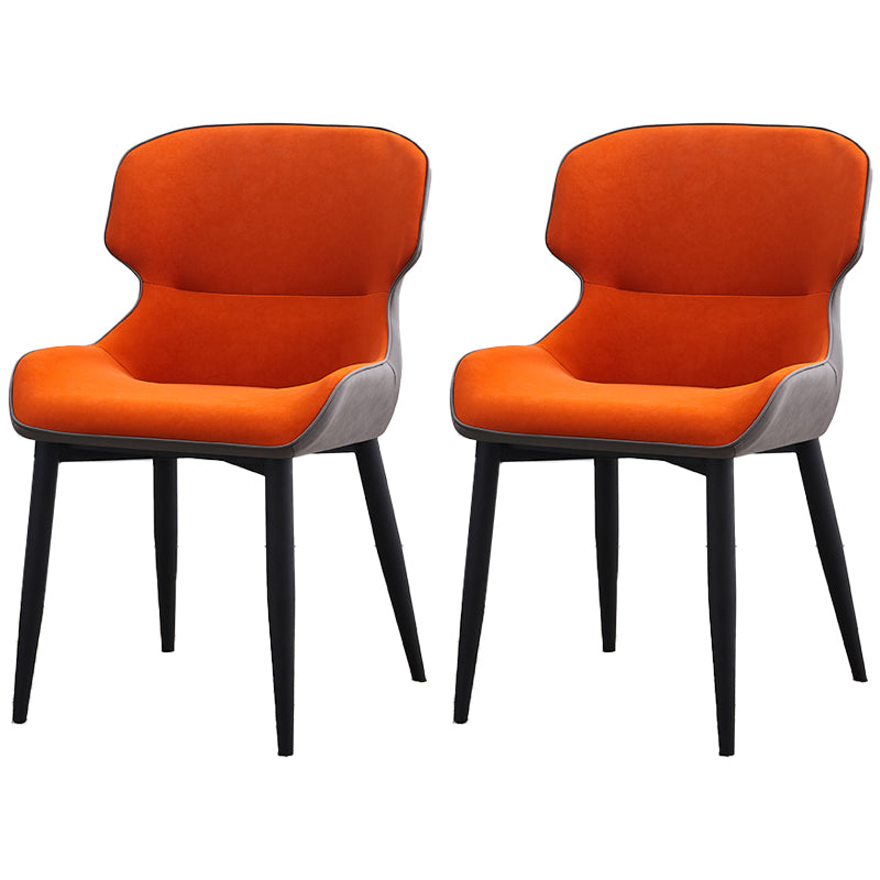 Sillas tapizadas de cuero de estilo nórdico, sillones Wingback Parsons