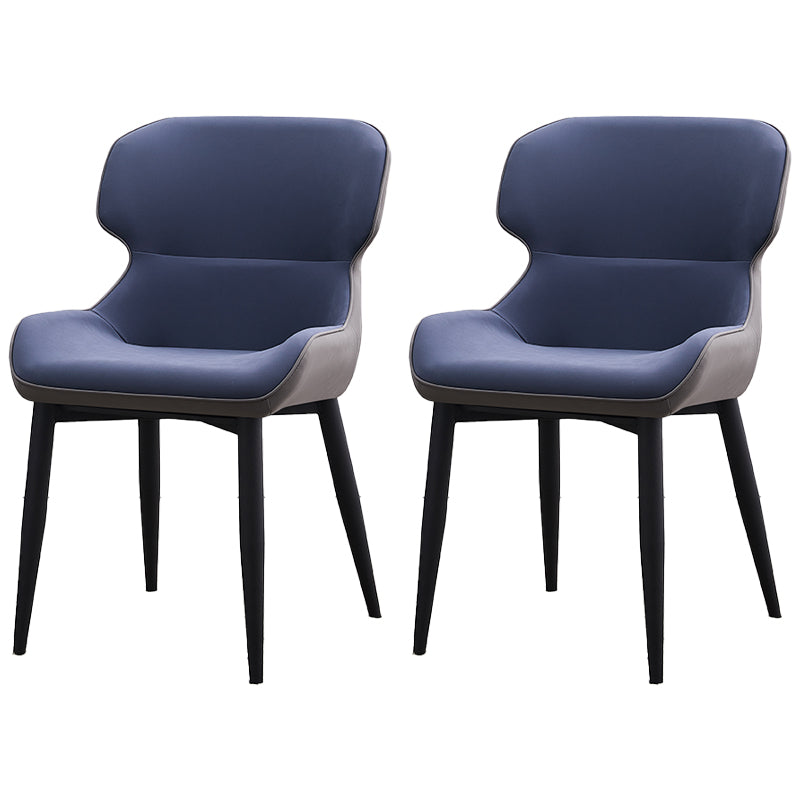 Sillas tapizadas de cuero de estilo nórdico, sillones Wingback Parsons