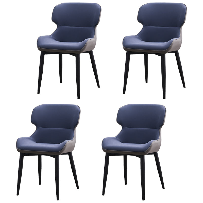 Sillas tapizadas de cuero de estilo nórdico, sillones Wingback Parsons