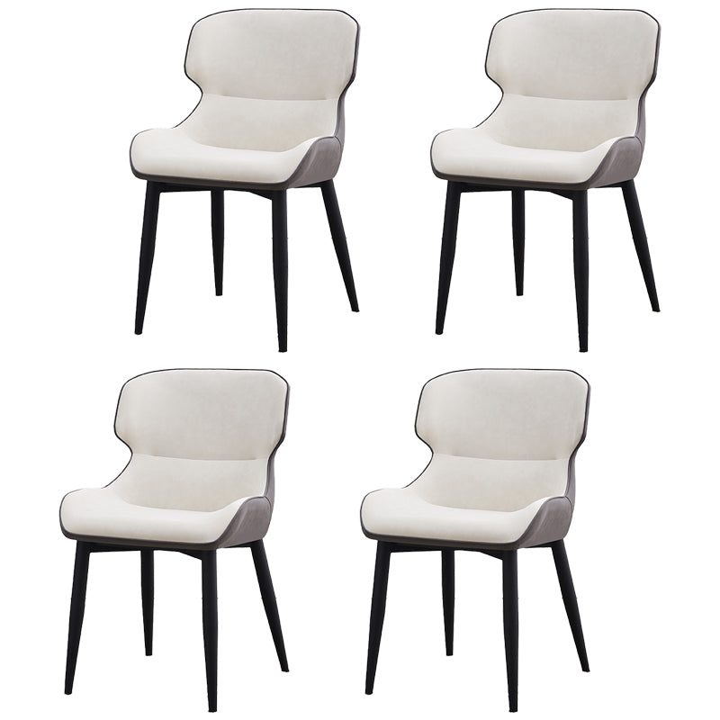 Sillas tapizadas de cuero de estilo nórdico, sillones Wingback Parsons