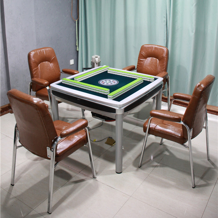 Sillas de comedor de cuero de estilo moderno Sillas laterales de comedor con brazo trasero sólido