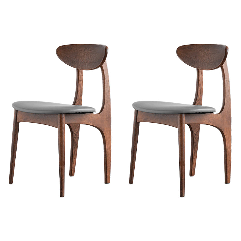 Silla lateral de comedor de madera de estilo escandinavo, sillas laterales de comedor con respaldo abierto para uso doméstico