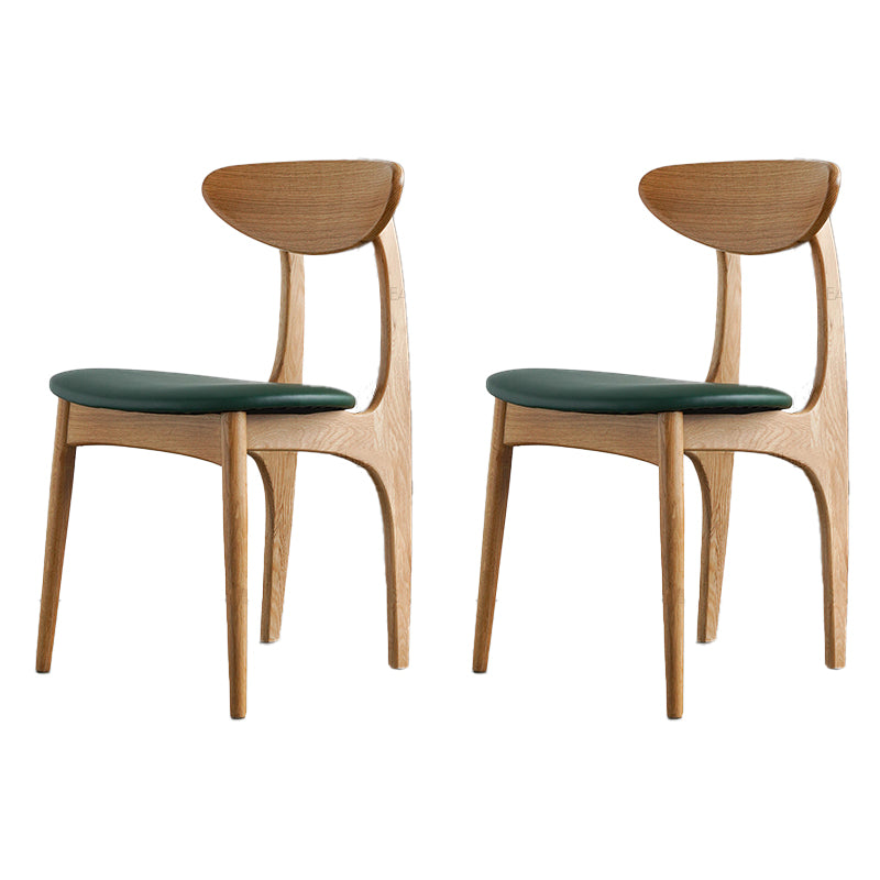 Silla lateral de comedor de madera de estilo escandinavo, sillas laterales de comedor con respaldo abierto para uso doméstico