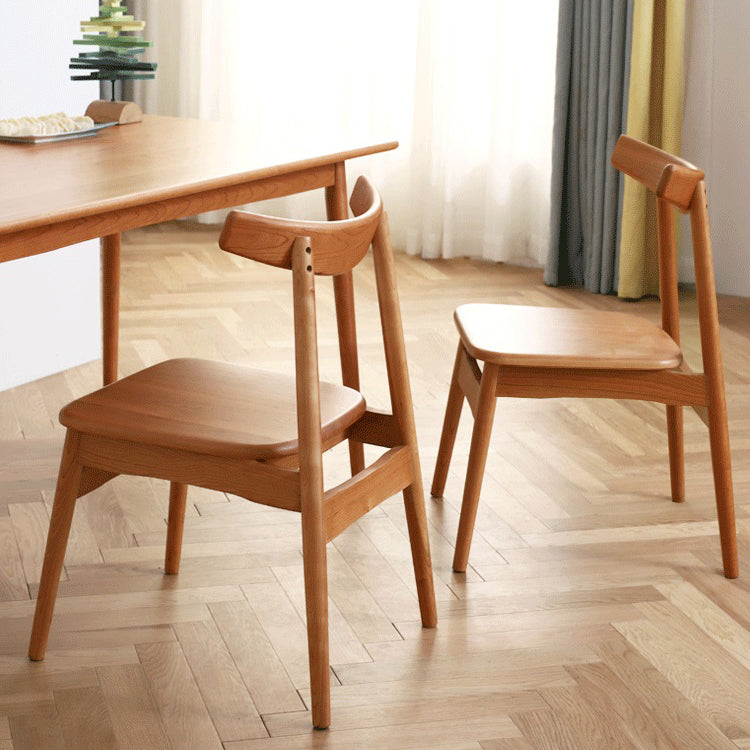 Eigentijdse stijl eetkamerstoelen stoere stoelen zonder eetgelegenheid met houten benen