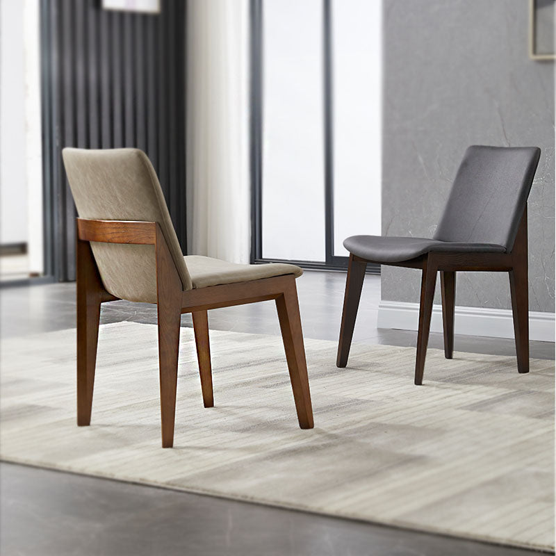 Chaises de salle à manger en bois de style contemporain, chaises latérales sans bras pour cuisine